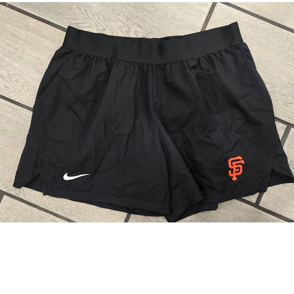Nike San Francisco Giants MLB Authentic Dri-FIT Shorts Mens Medium Black SF